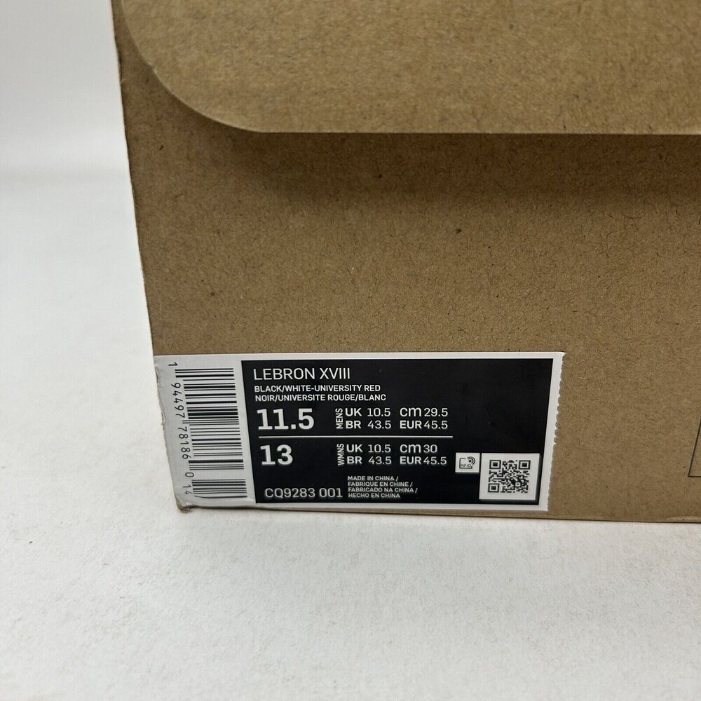 Nike Shoes LeBron 18 XVIII "Bred/Black University Red” 2023 - Picture 5 of 5